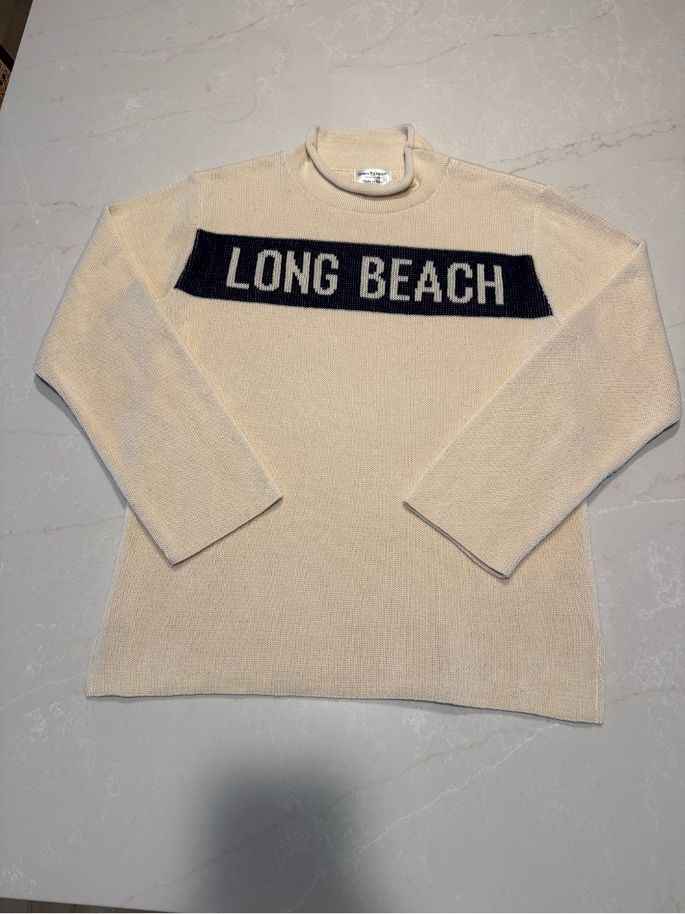 Long Beach Roll Neck Knit Sweater